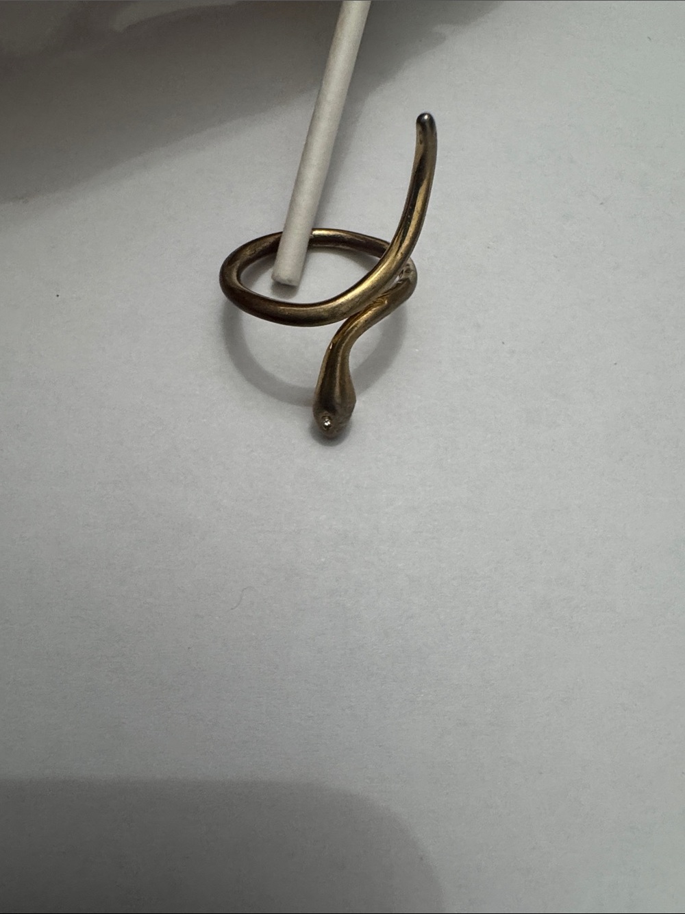 Gold Tone Snake Wrap Ring - Picture 4 of 7